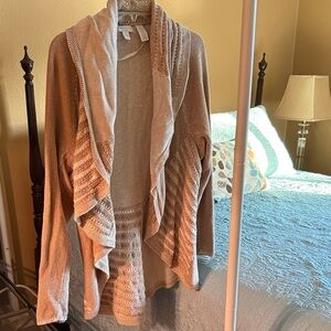Charter Club Cream Ruffled Cardigan